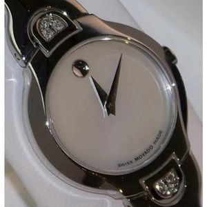 New Ladie's Movado kara white 0605312   Movado factory Diamond swiss made Watch.